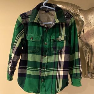 Gap Kids ‘Flannel’ Plaid Button Down Shirt Sz 5